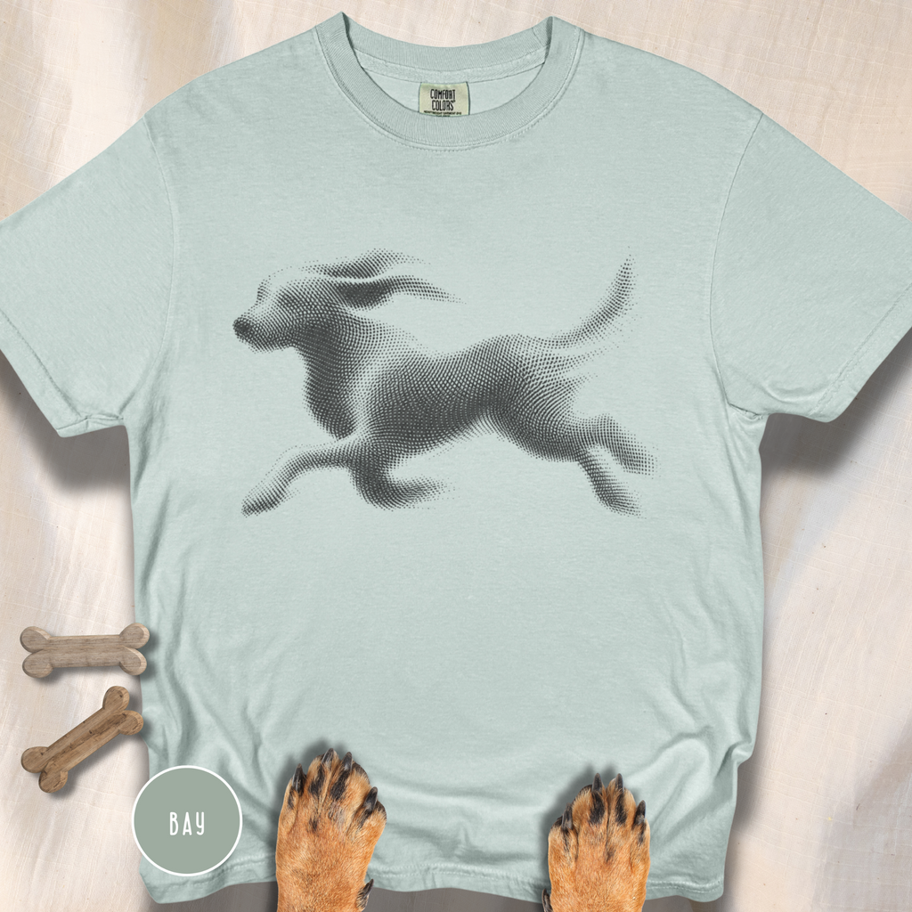 Running Dog Optical Art T-shirt