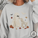 Lace Ghost with Lace Dog in Autumn T-shirt