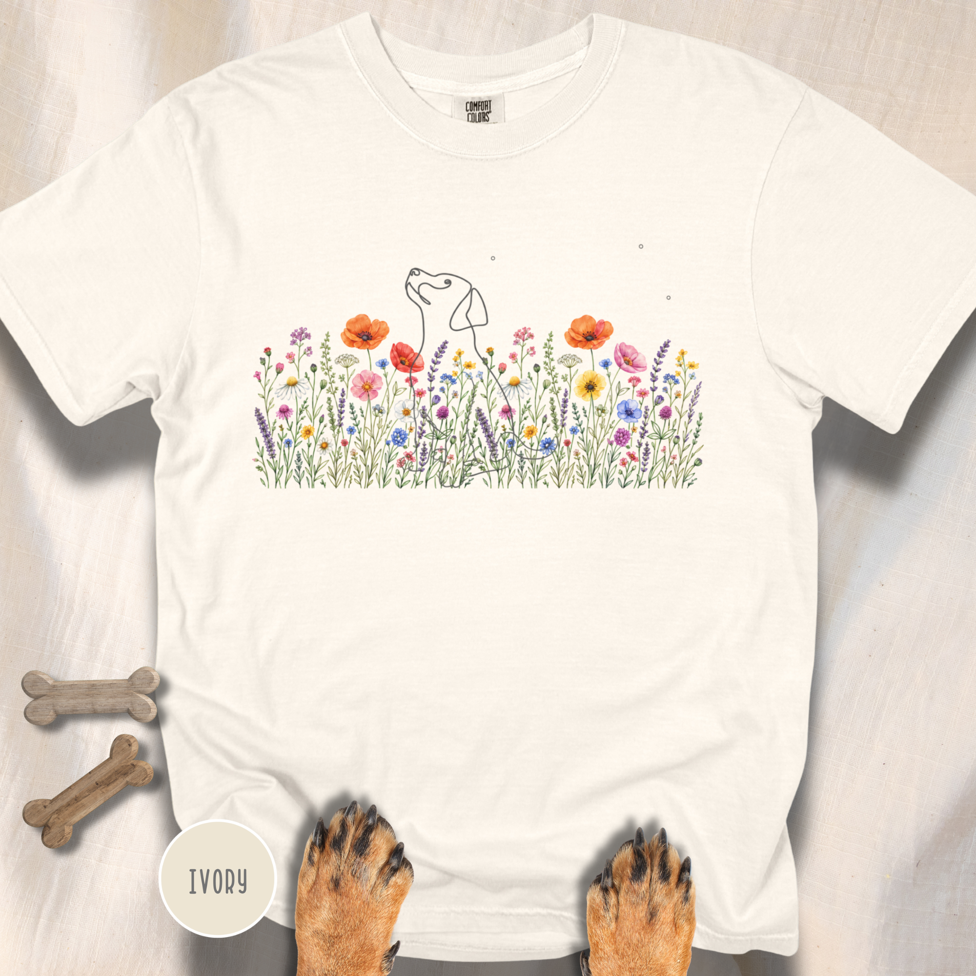 Among the Flowers and the Stars  T-shirt