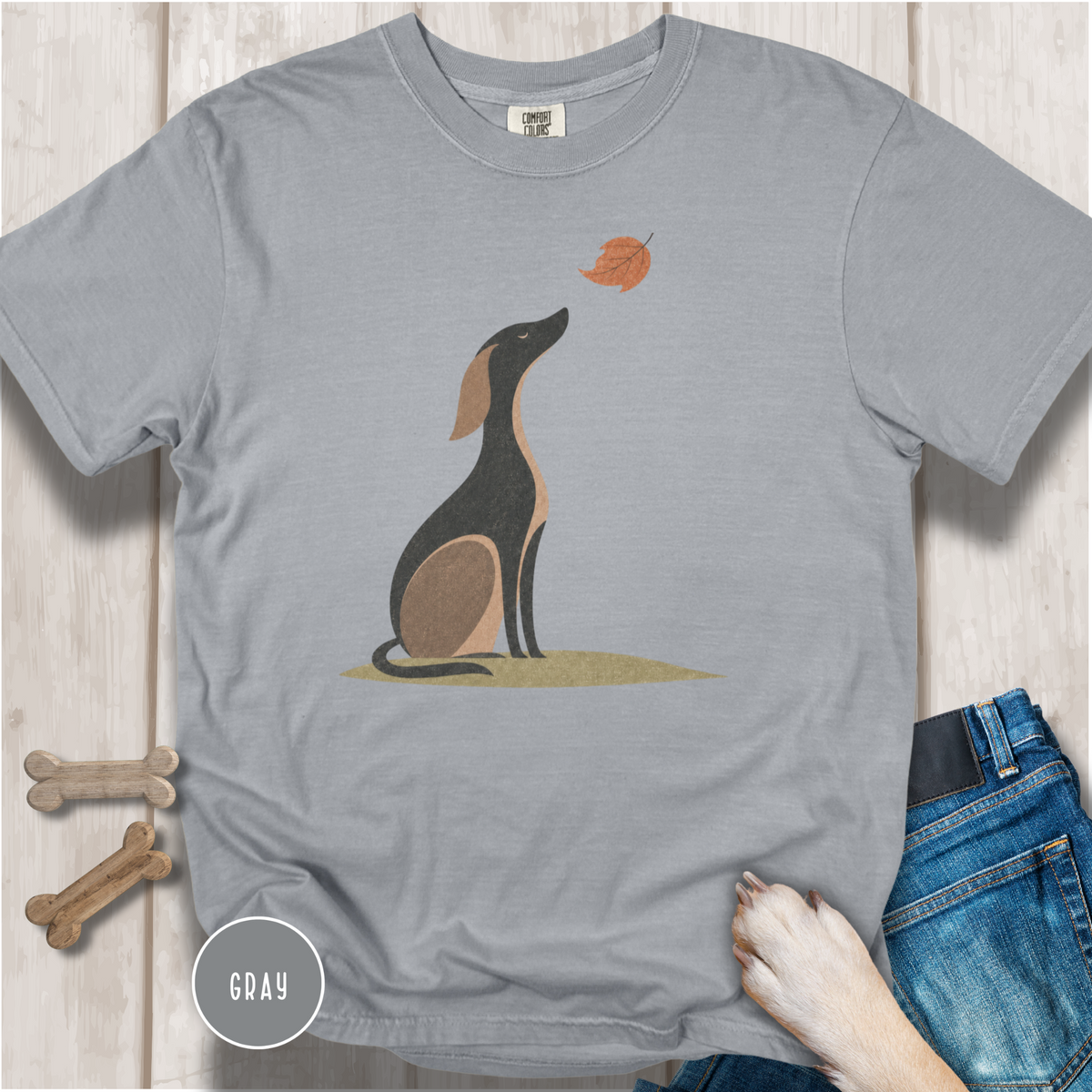 A Dog in Autumn T-shirt