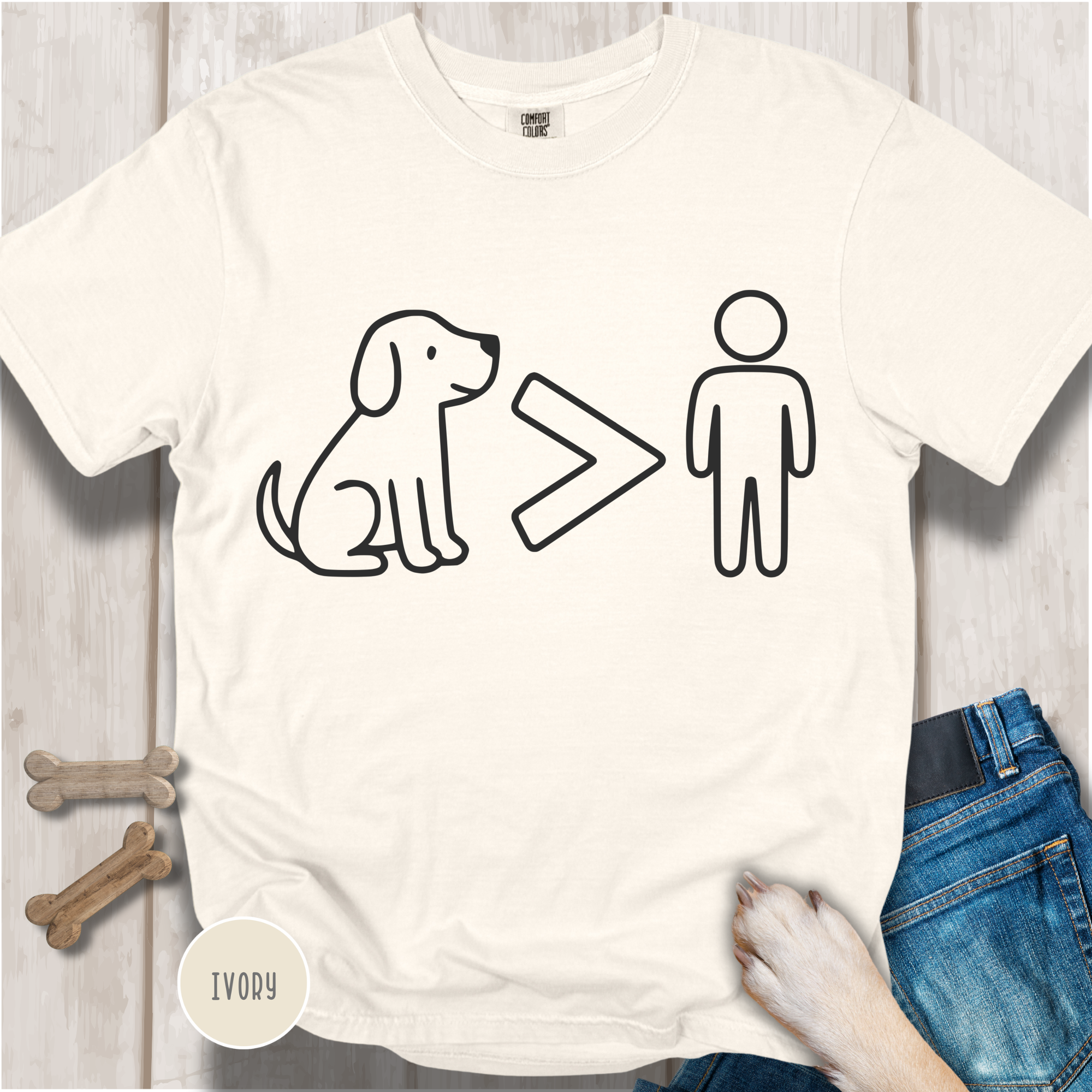 Dog > People T-Shirt. Dog over People shirt