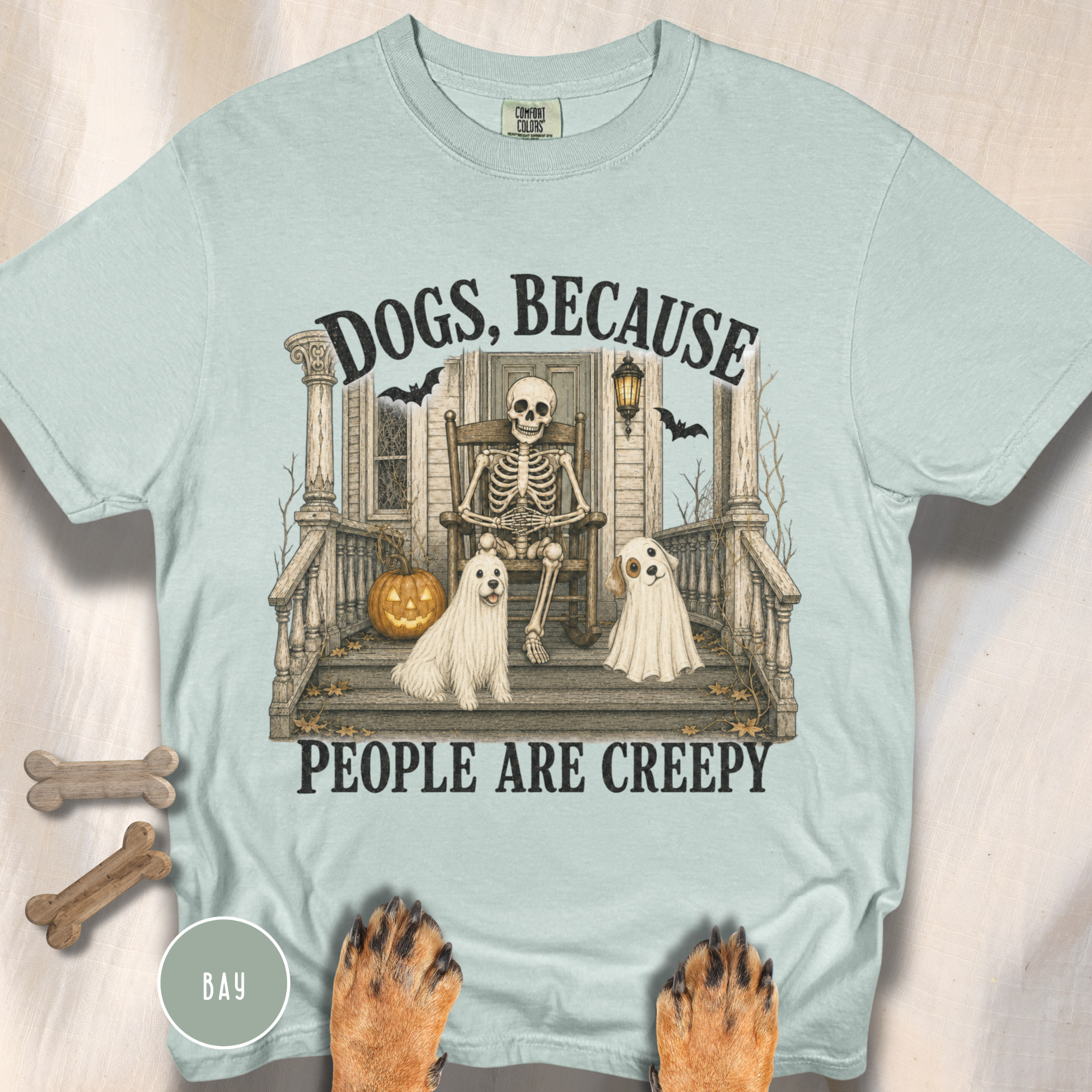 Dogs, Because People are Creepy Skeleton T-shirt