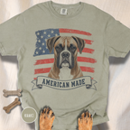 Boxer American Made USA flag T-shirt