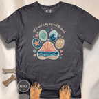 Coastal Dog Lover T-Shirt for Beach Loving Dog Moms