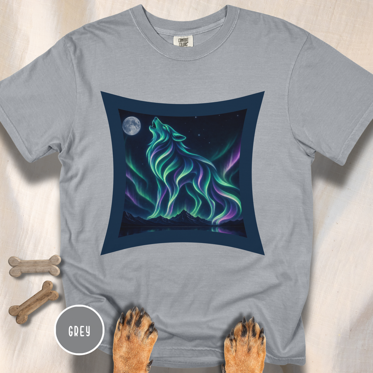 Aurora Borealis Wolf  T-Shirt