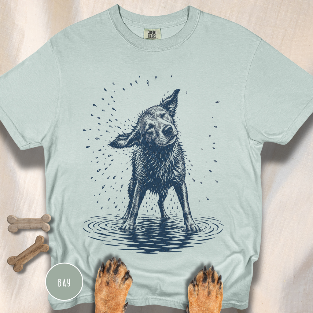 Dog Shaking Off Water T-shirt