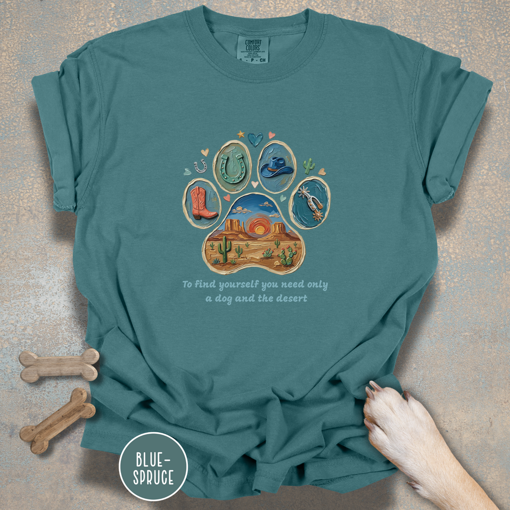 Desert Dog Lover Graphic T-Shirt for Adventure Dog Moms