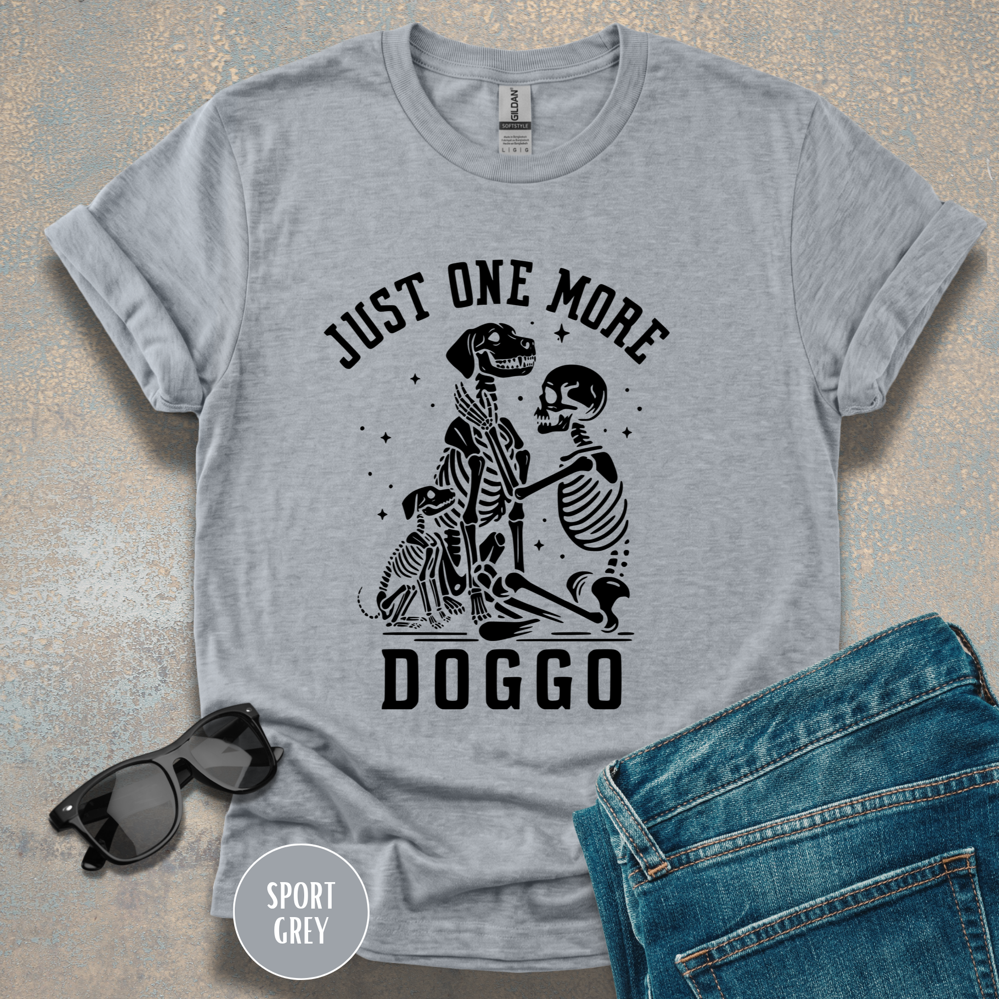 Just One More Doggo Adoption Shirt | Skeleton Rescue Dog Lover T-shirt