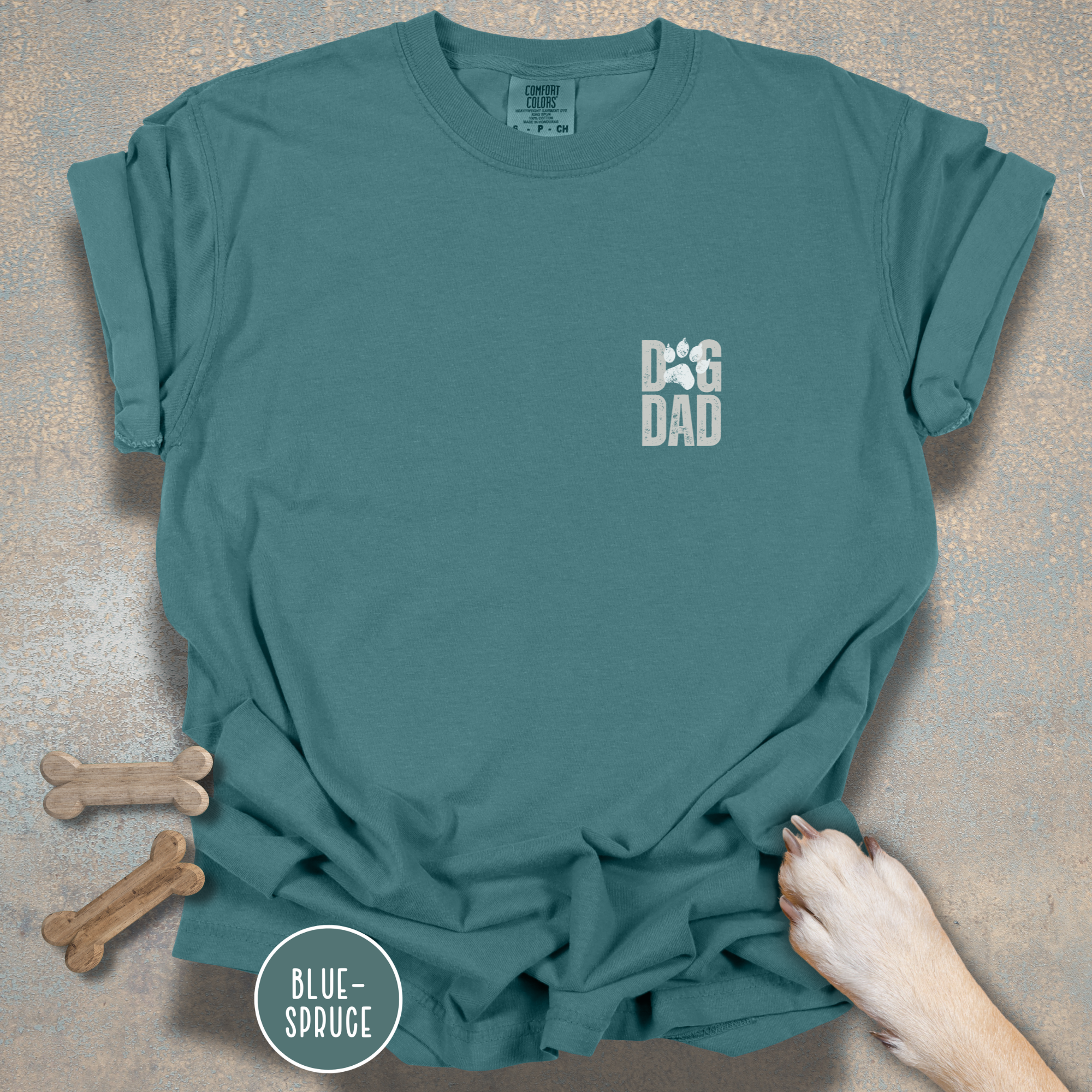 Personalized Best Dog Dad Ever Comfort Colors T-Shirt