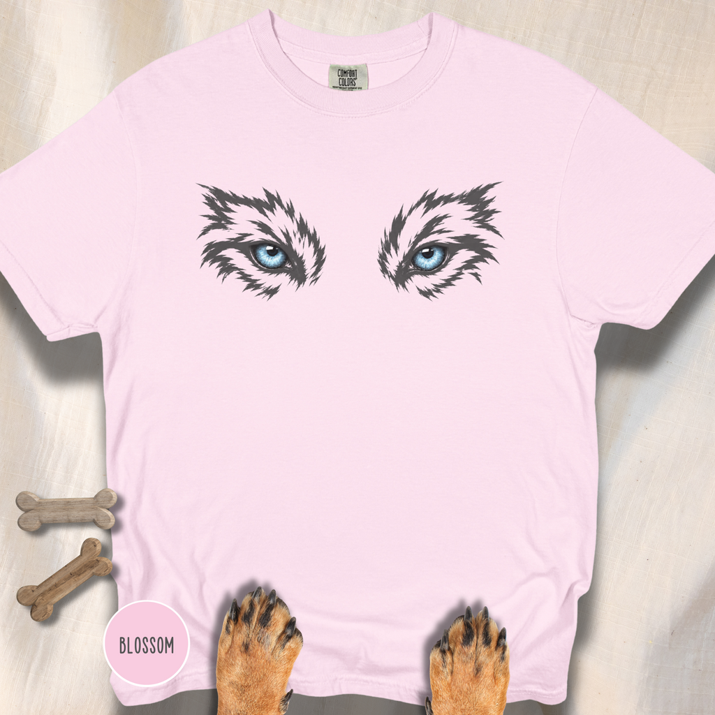 Ice Blue Eyes of the Grey Wolf  T-Shirt