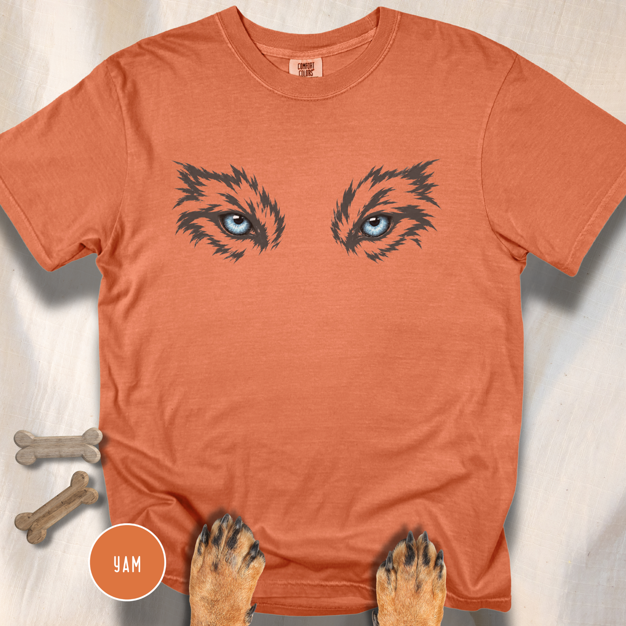 Ice Blue Eyes of the Grey Wolf  T-Shirt