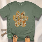 Fall in the Forest Vintage Botanical Dog Paw T-Shirt