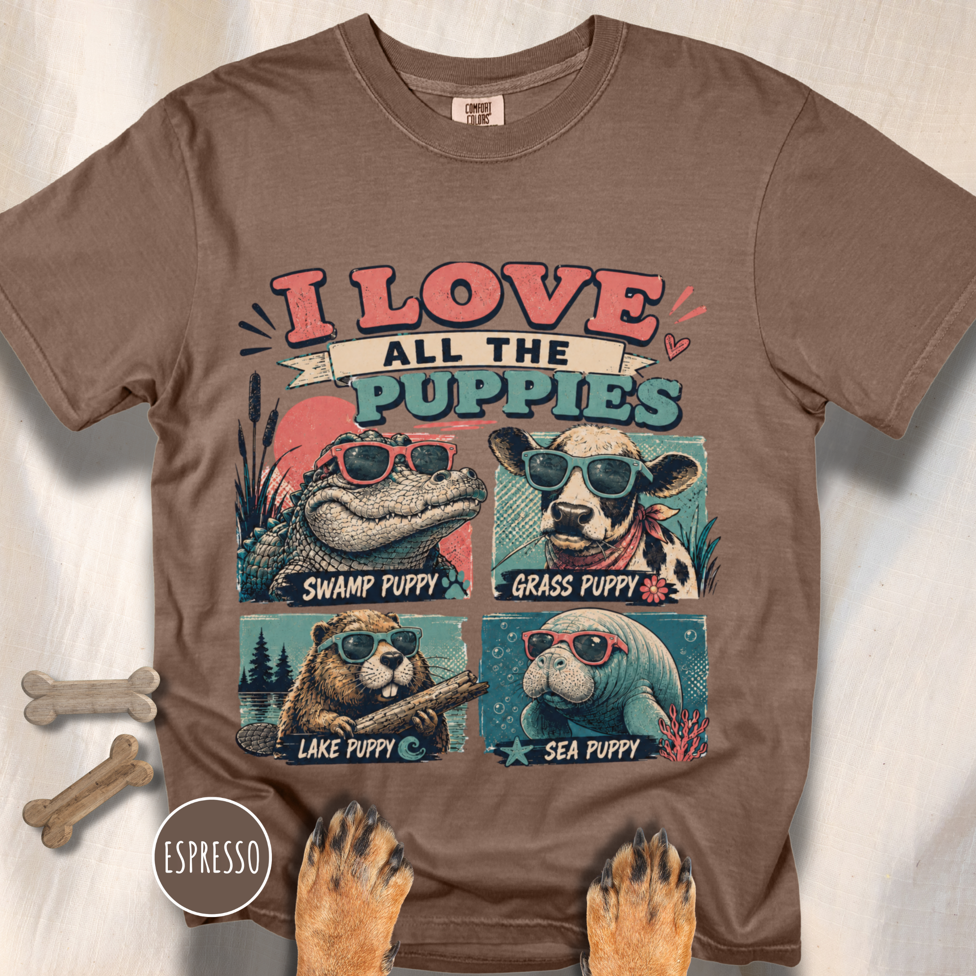 I Love All the Puppies T-shirt