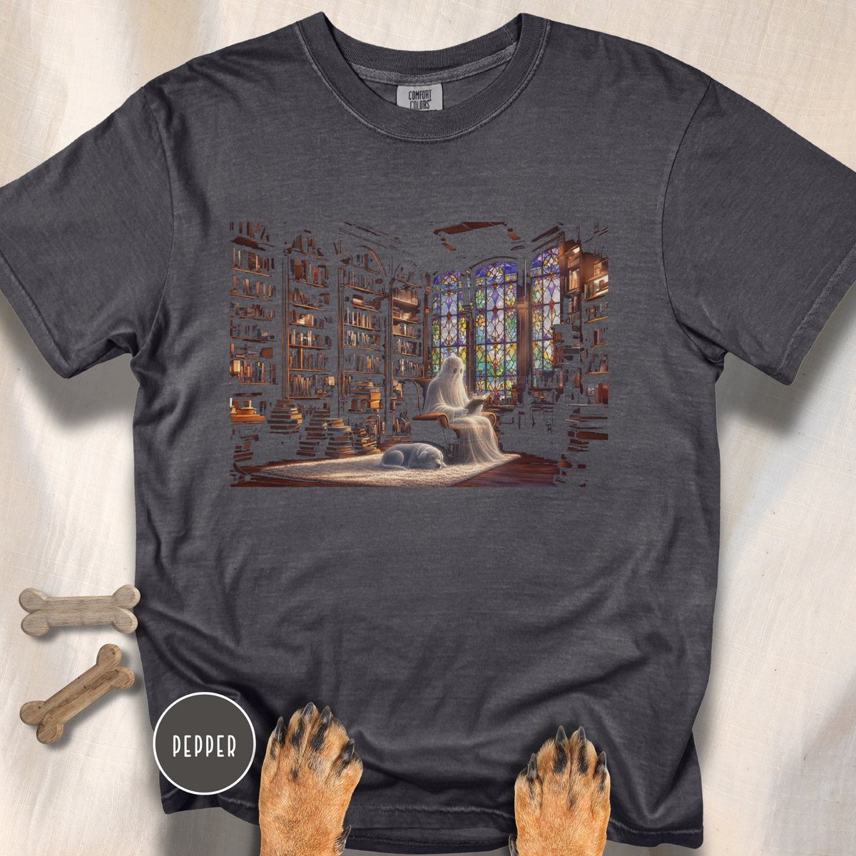 Ghost Reading in the Library T-shirt