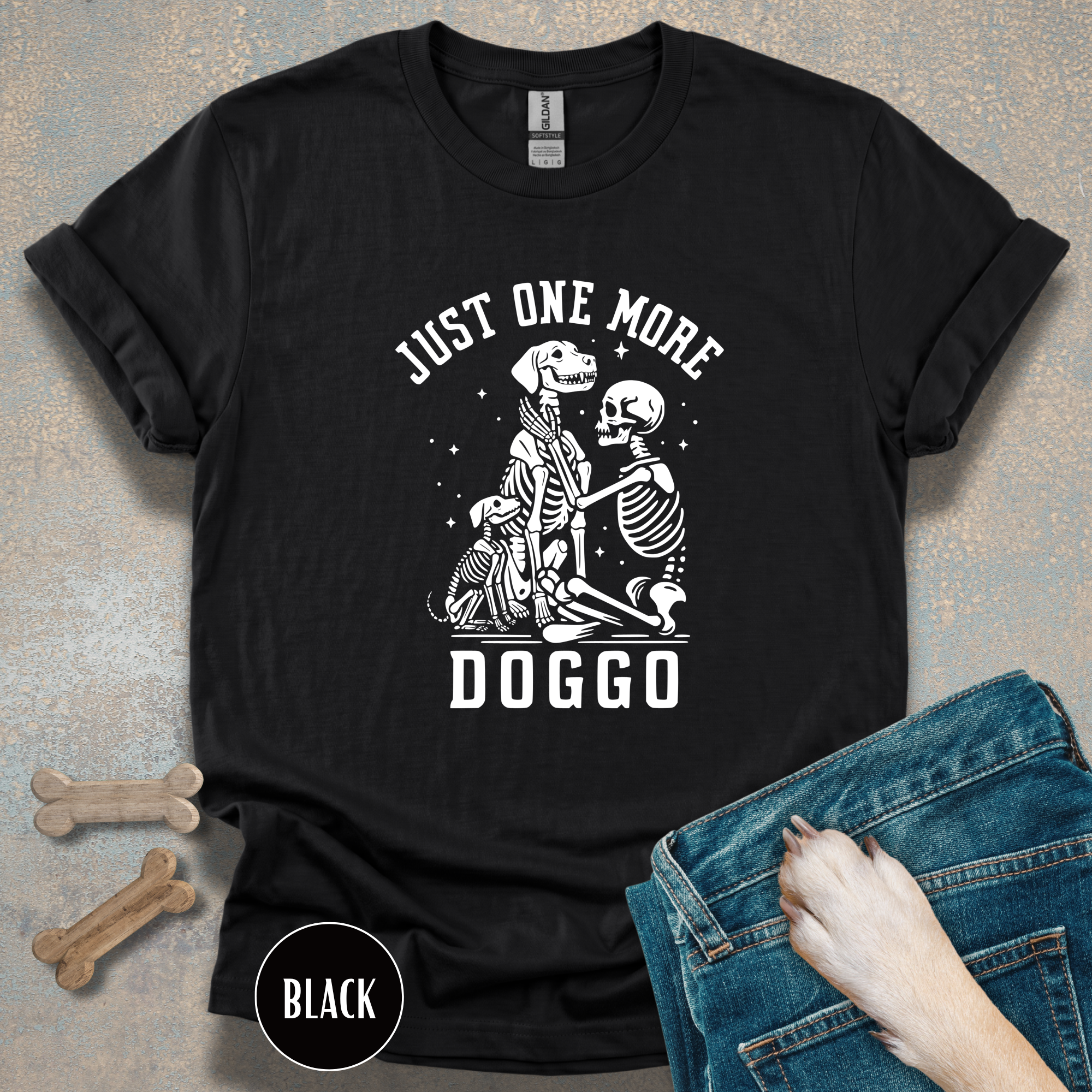 Just One More Doggo Adoption Shirt | Skeleton Rescue Dog Lover T-shirt