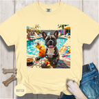 French Bulldog Pool Party T-shirt.