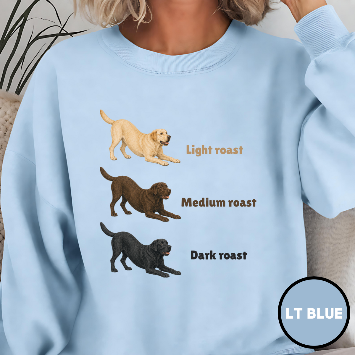 Coffee and a Lab Crewneck Sweatshirt