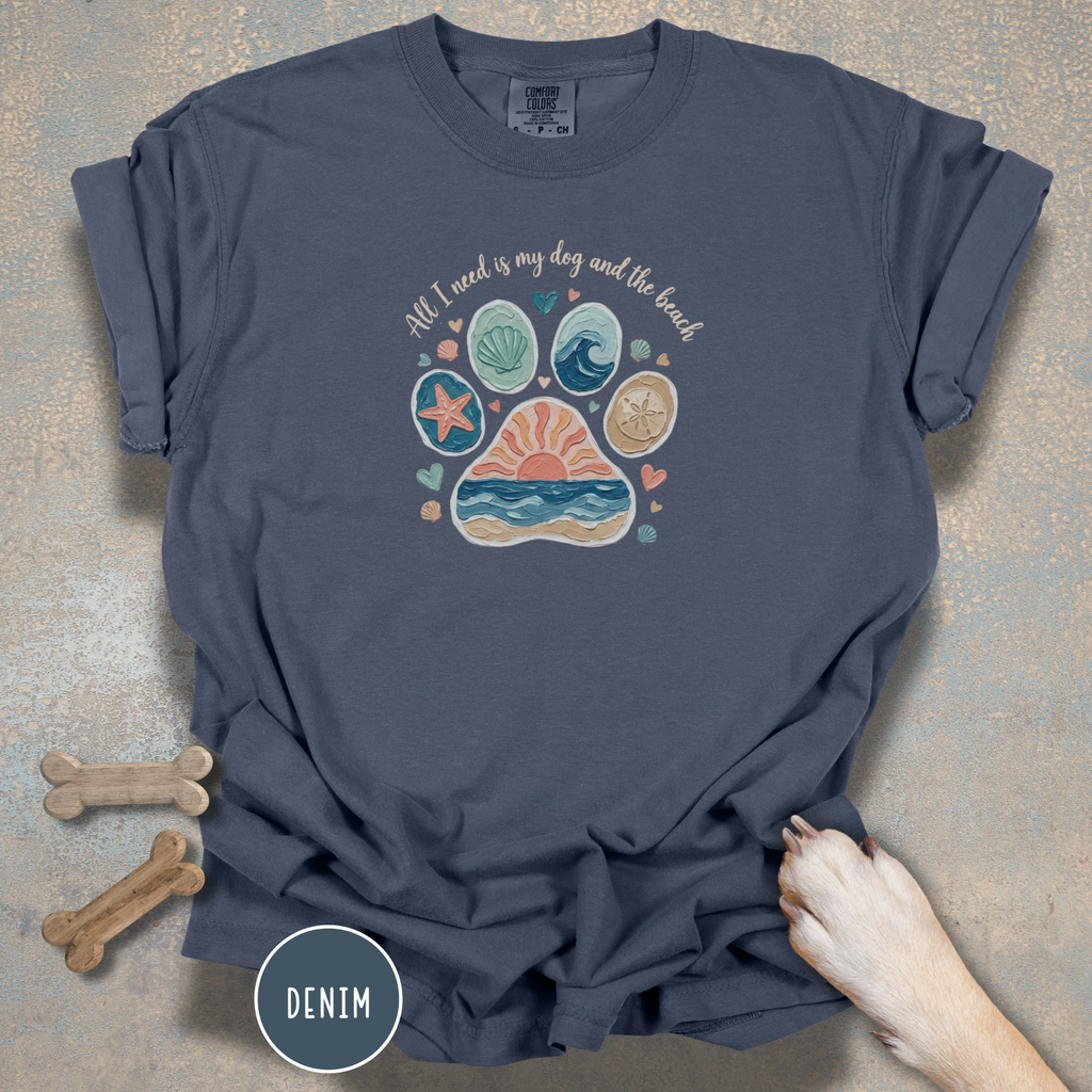 Coastal Dog Lover T-Shirt for Beach Loving Dog Moms