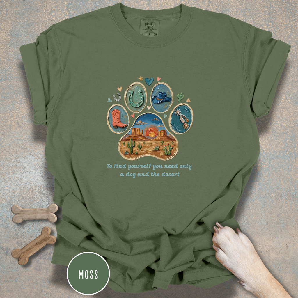 Desert Dog Lover Graphic T-Shirt for Adventure Dog Moms