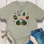 Trail Dog Paw Comfort Colors T-Shirt