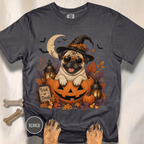 Pug in a Jack-o-Lantern T-shirt