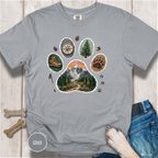 Trail Dog Paw Comfort Colors T-Shirt