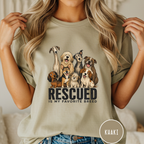 Rescued is My Favorite Breed Group Photo T-shirt