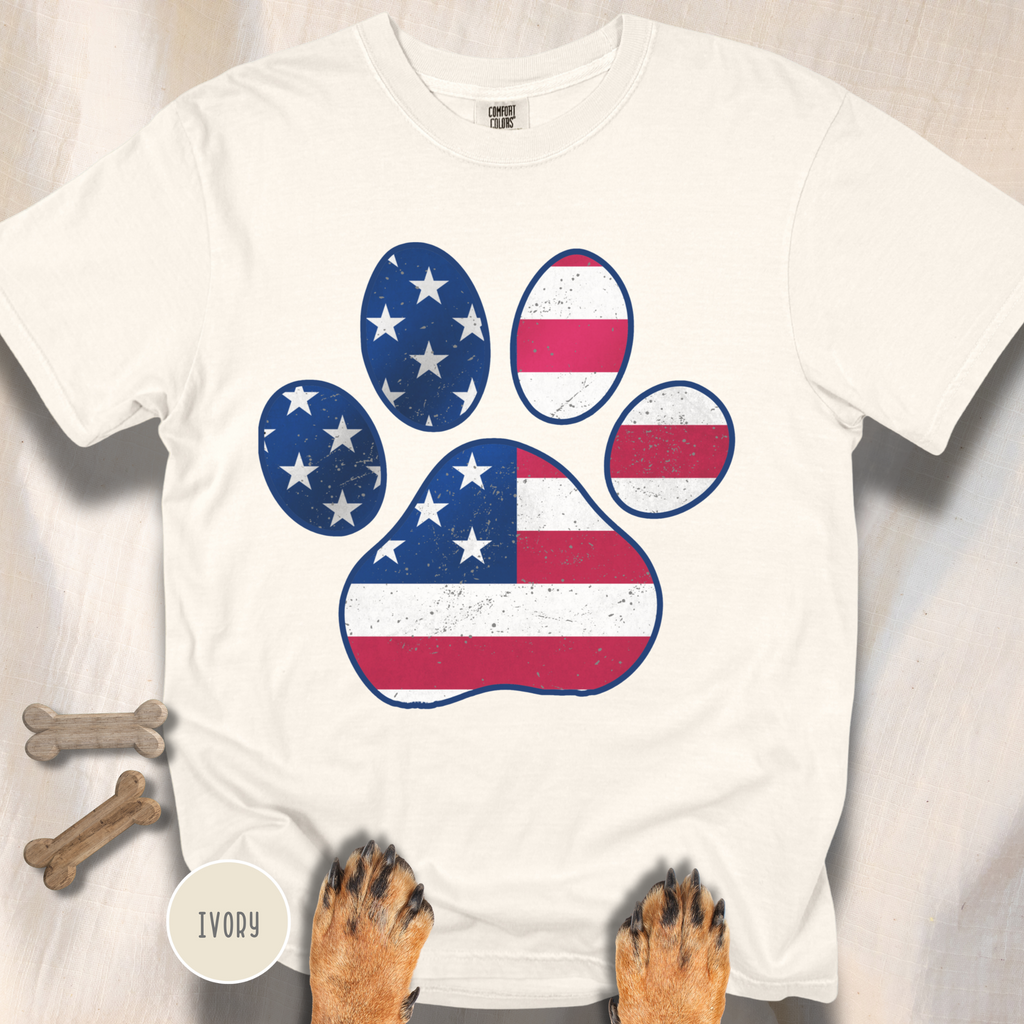 American Flag Pawtriot T-shirt