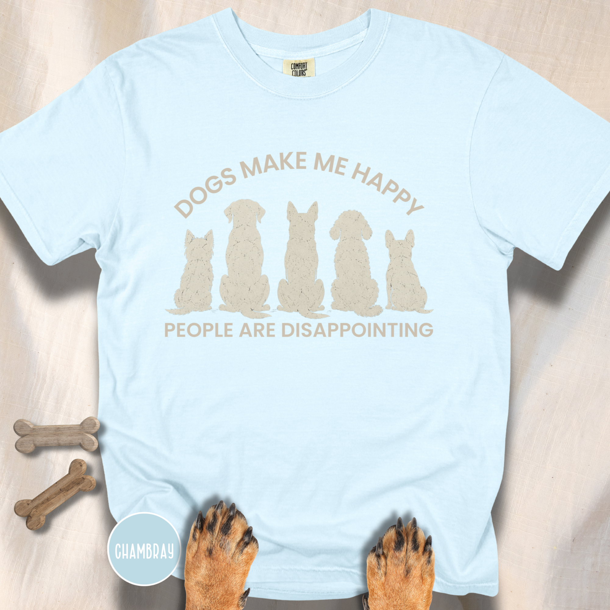 Dogs Make Me Happy, People are Disappointing T-shirt