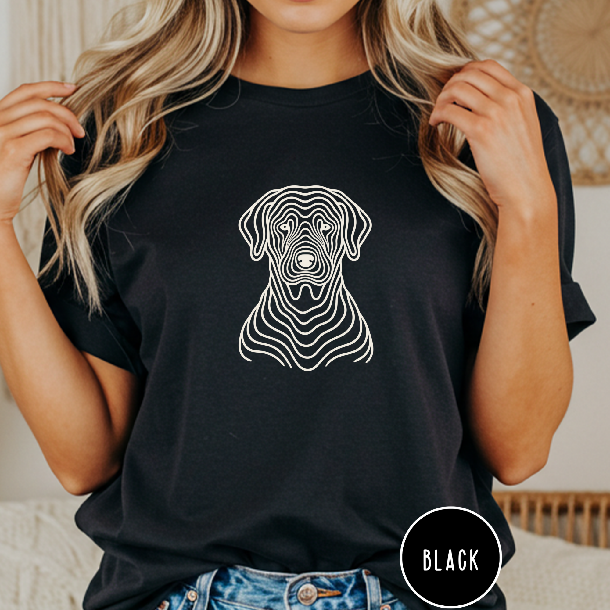 'Sup Pup Optical Art T-shirt