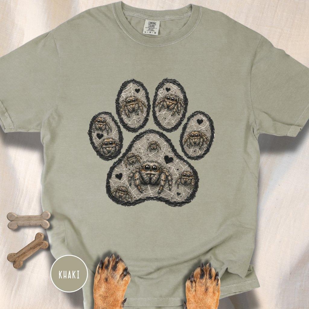 Jumping Spider Paw Print T-shirt