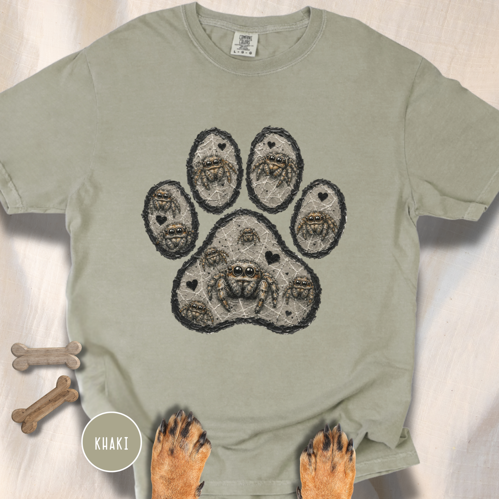 Jumping Spider Paw Print T-shirt