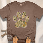 Honey Bee Vintage Botanical Dog Paw T-Shirt