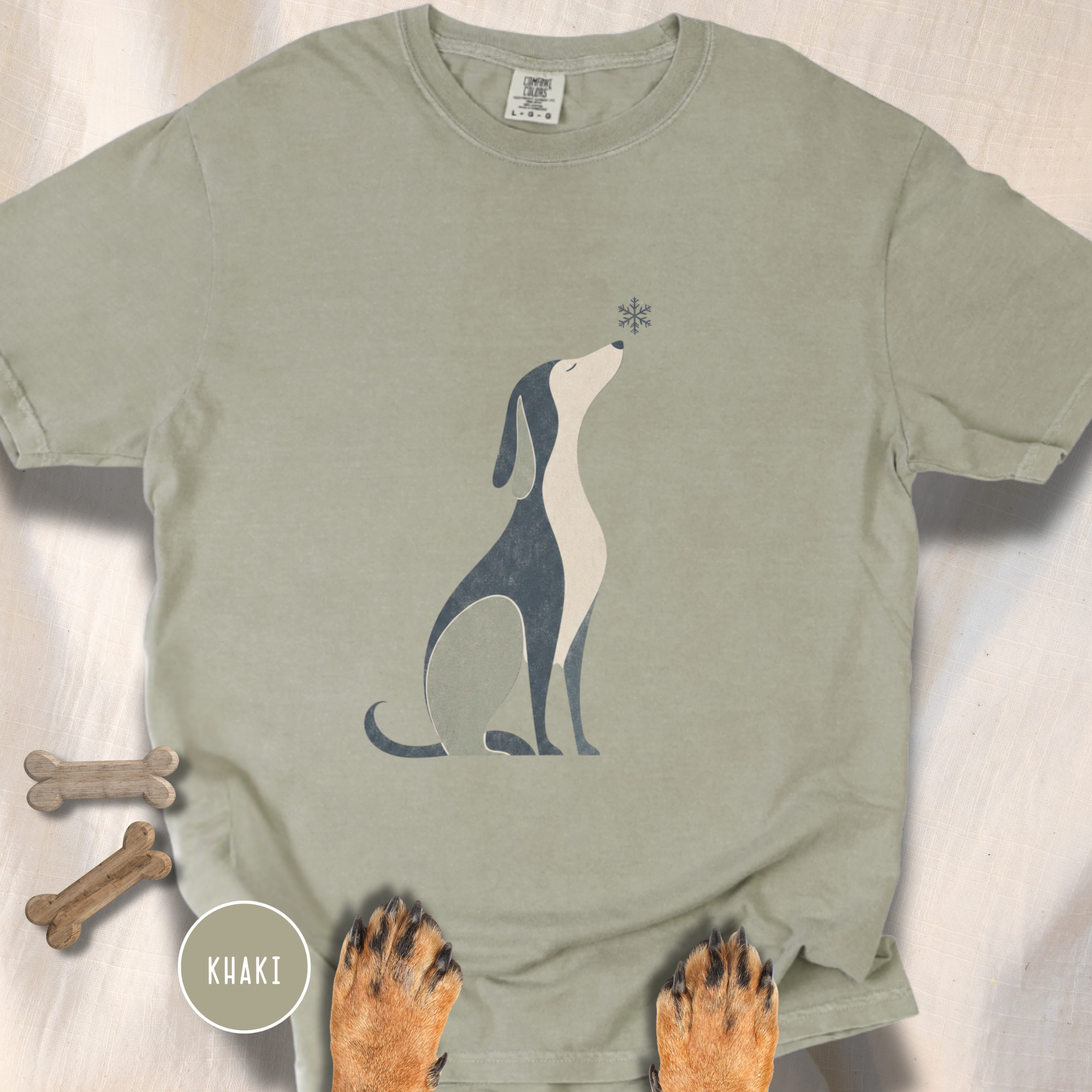 When the Snow Flies Dog T-shirt