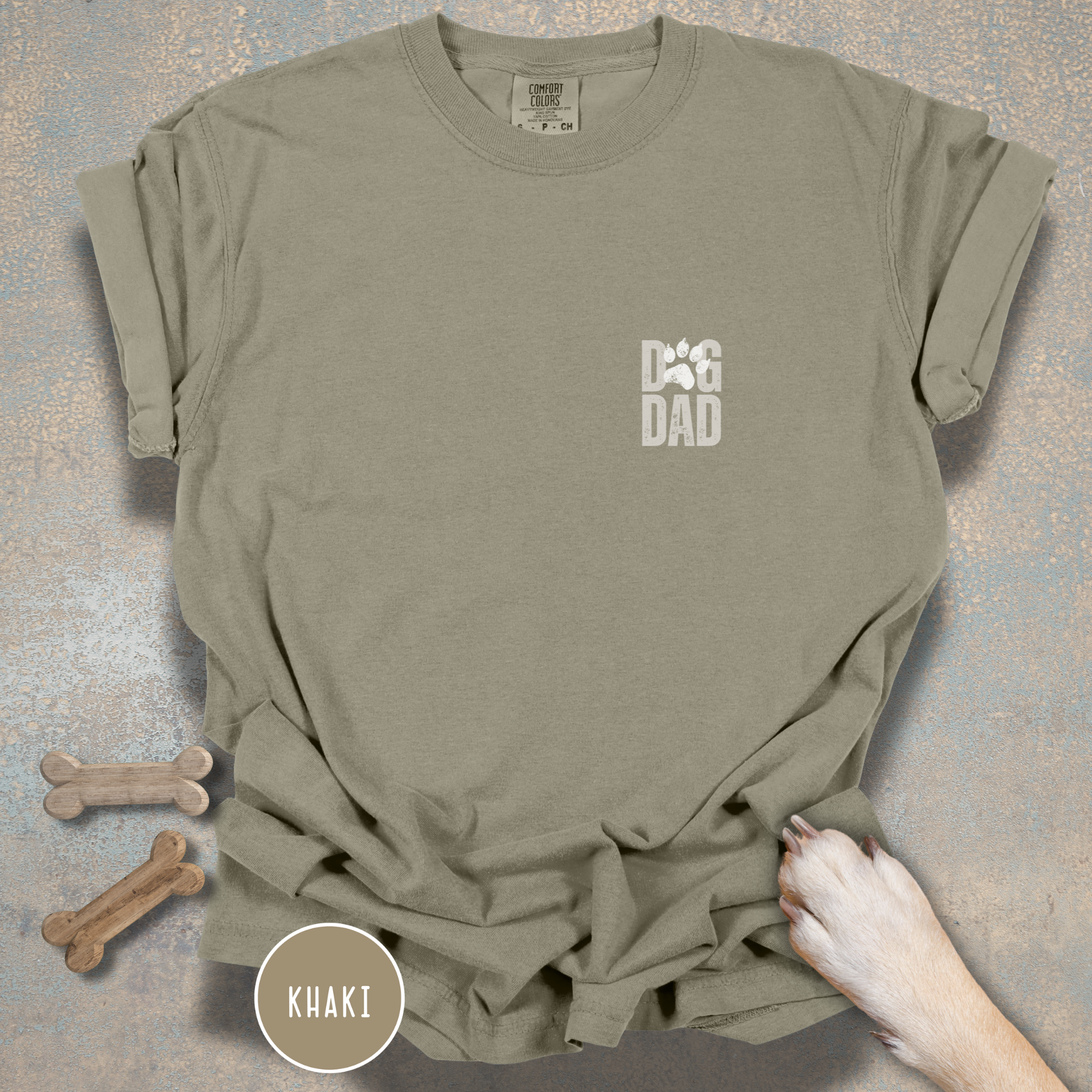 Personalized Best Dog Dad Ever Comfort Colors T-Shirt