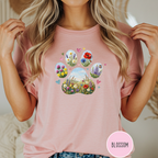 Meadow of Wildflowers Dog Paw T-Shirt