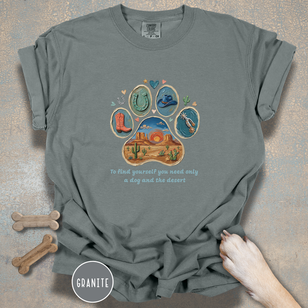 Desert Dog Lover Graphic T-Shirt for Adventure Dog Moms