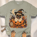 Pug in a Jack-o-Lantern T-shirt