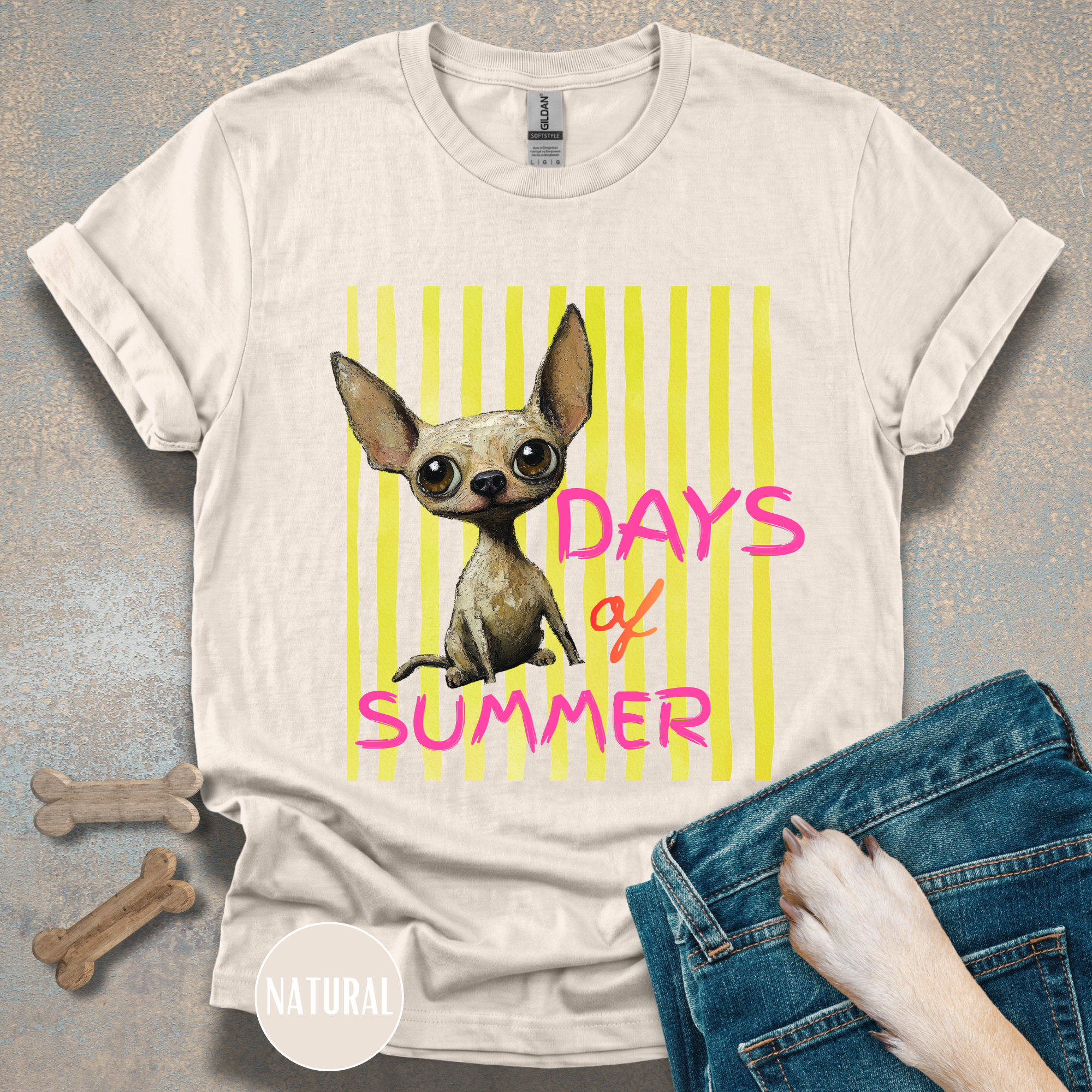 Dog Days of Summer Chihuahua Graphic T-Shirt