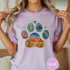 Western Desert Cowboy Paw Print T-Shirt