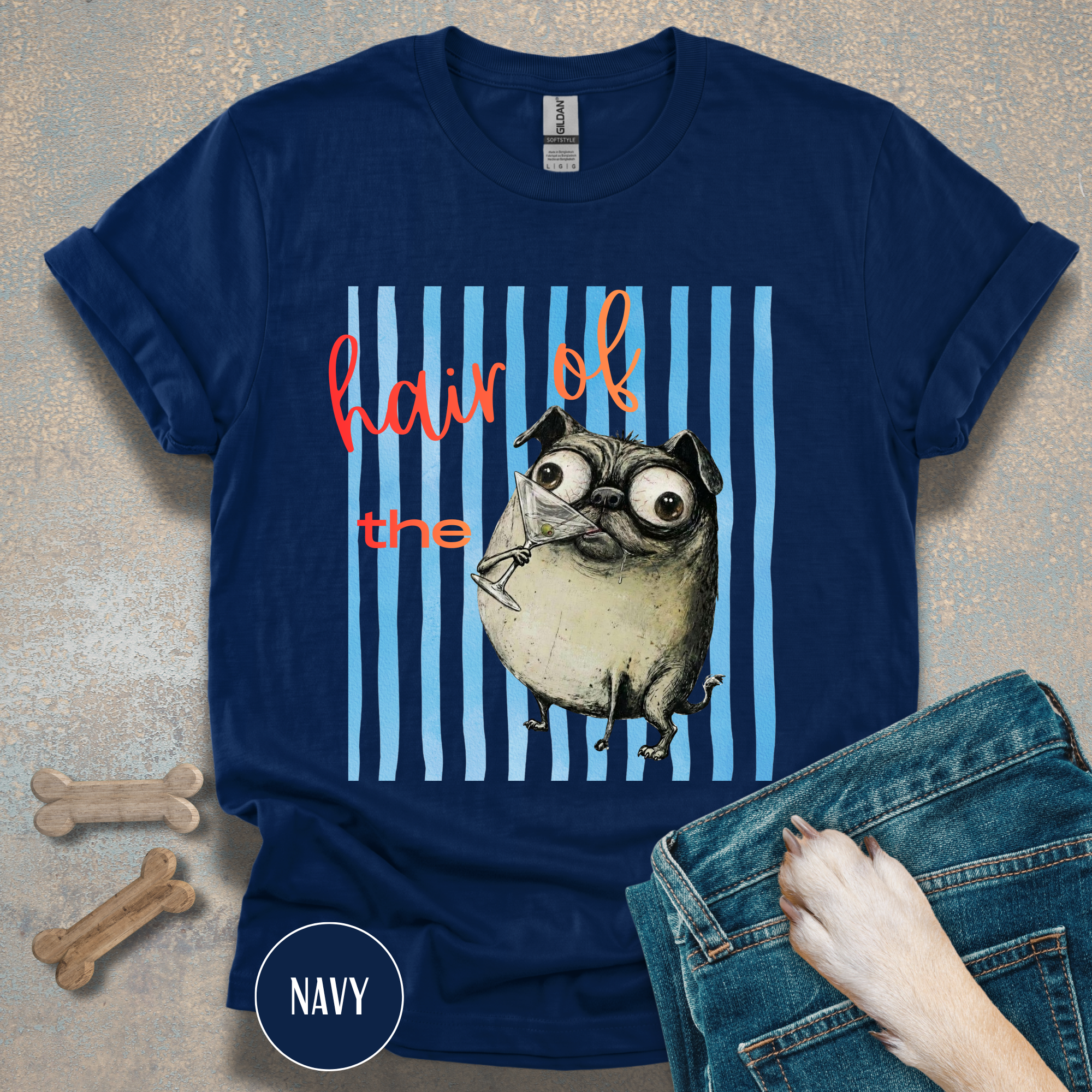 Hair of the Dog Pug Hangover T-Shirt
