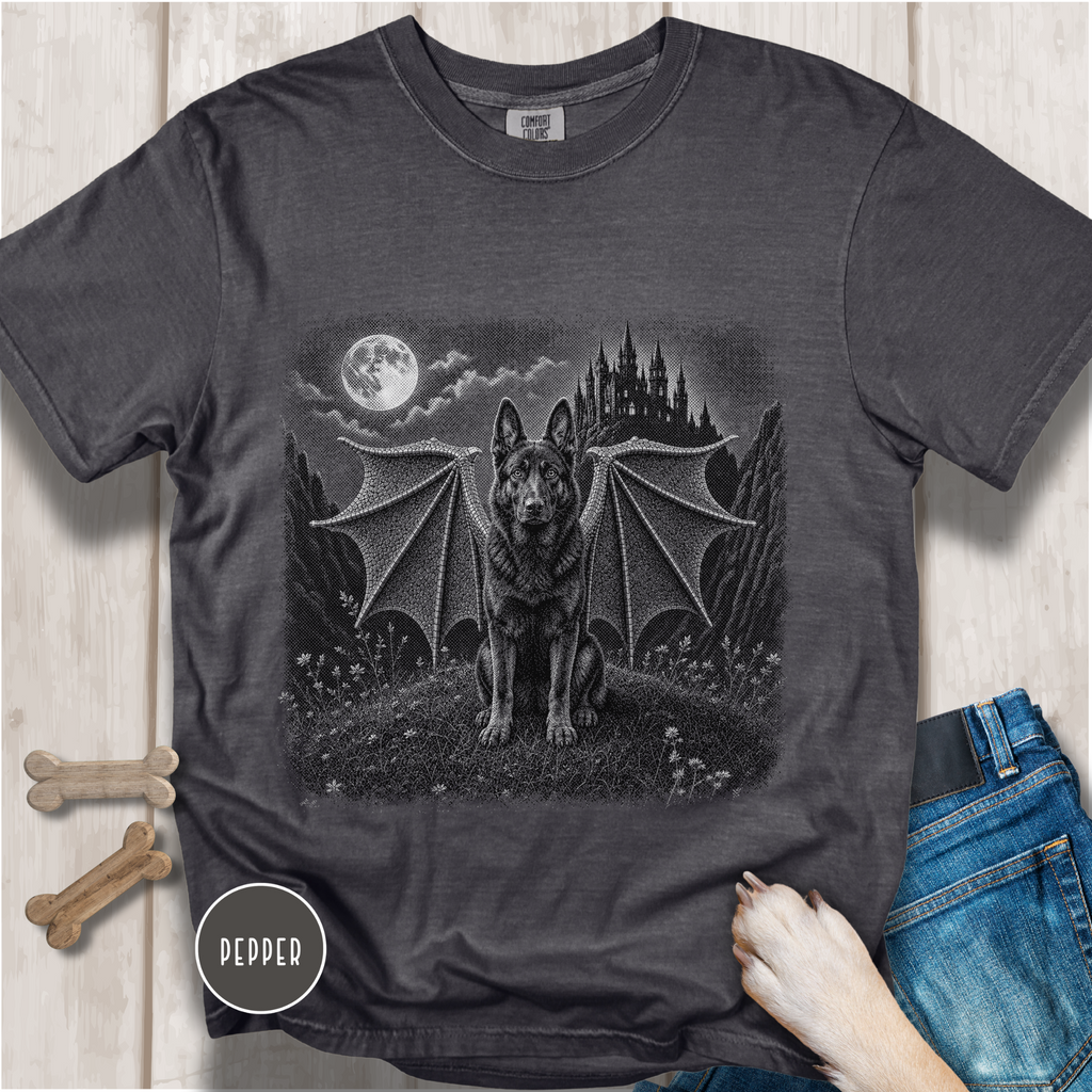 Mythic Guardian  German Shepherd Wolf Dog T-Shirt