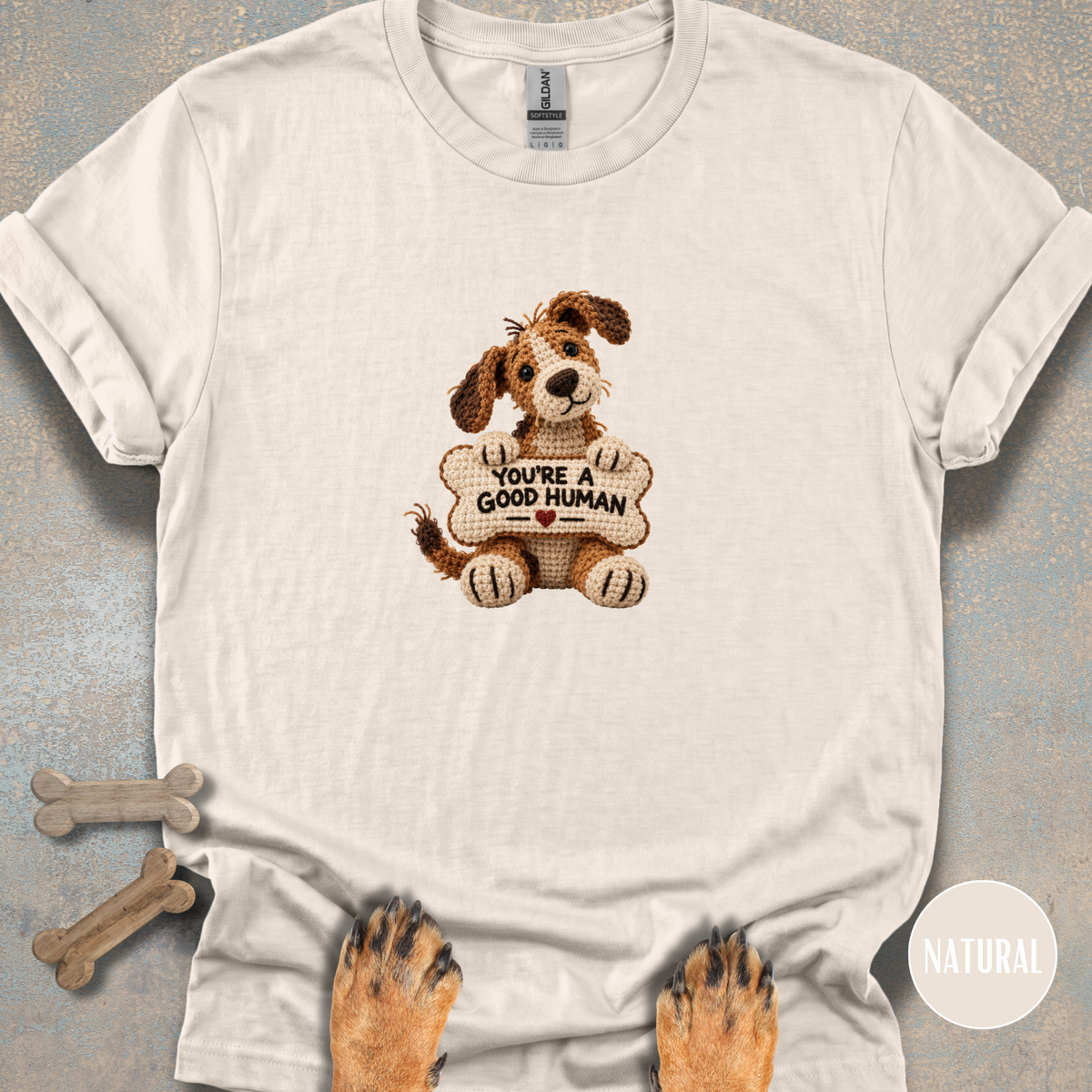 Positive Crochet Pup T-shirt