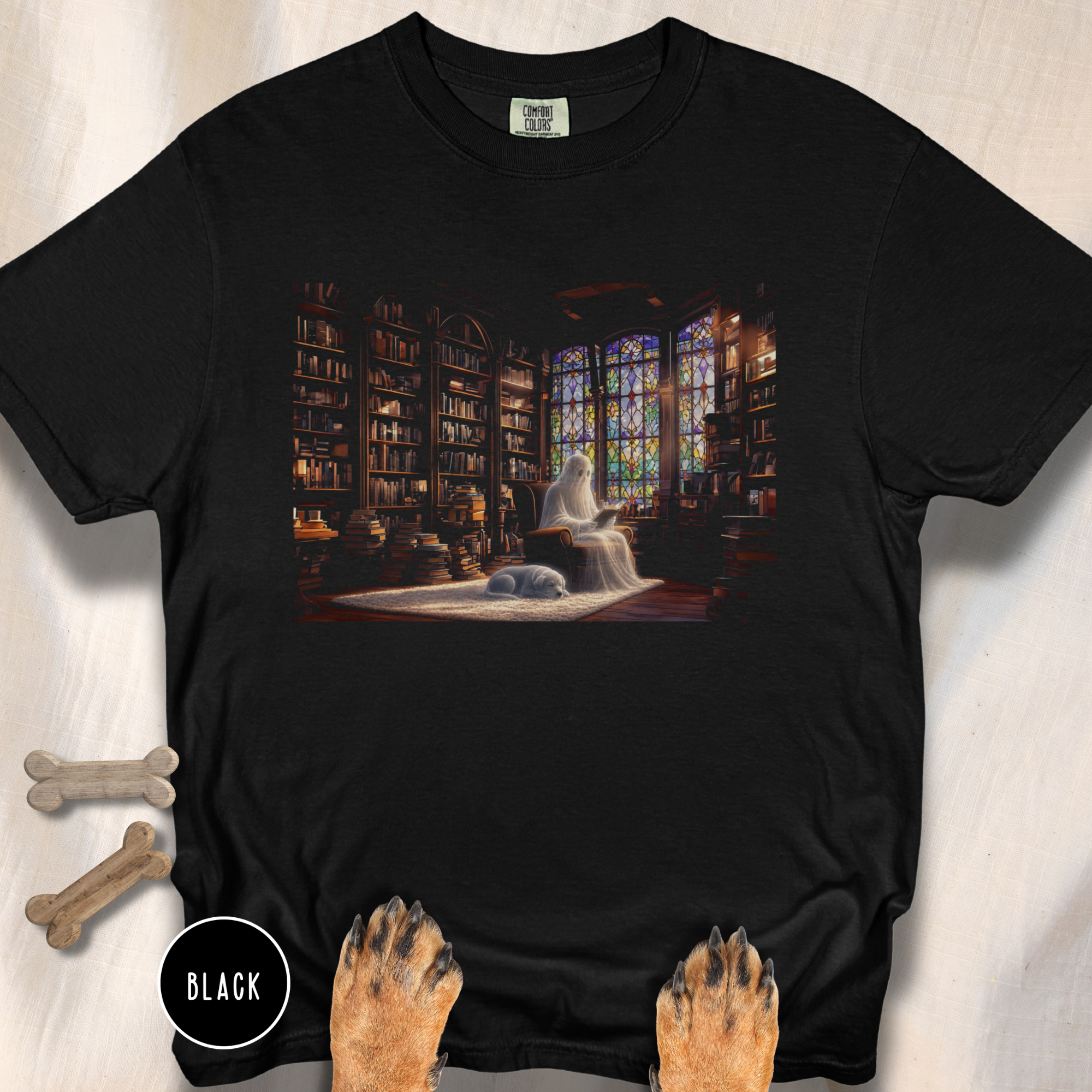 Ghost Reading in the Library T-shirt