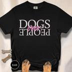 Dogs Over People Cream and Pink T-shirt