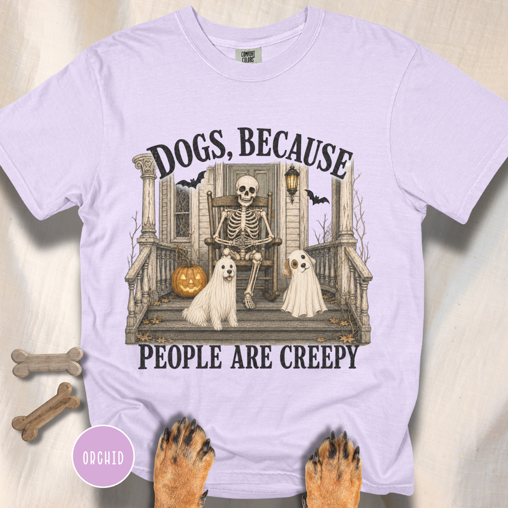 Dogs, Because People are Creepy Skeleton T-shirt