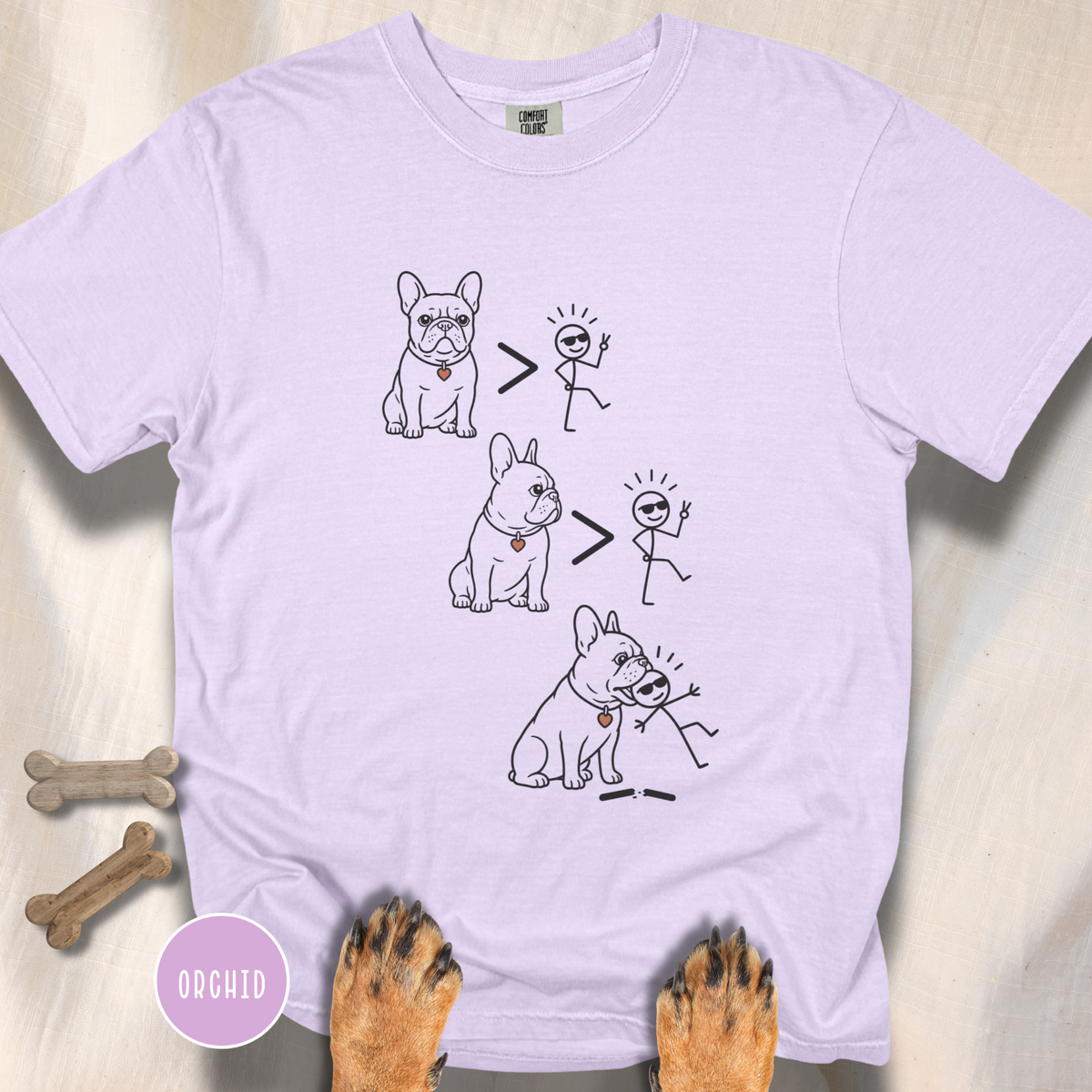 Frenchie > People Nom Nom  T-shirt