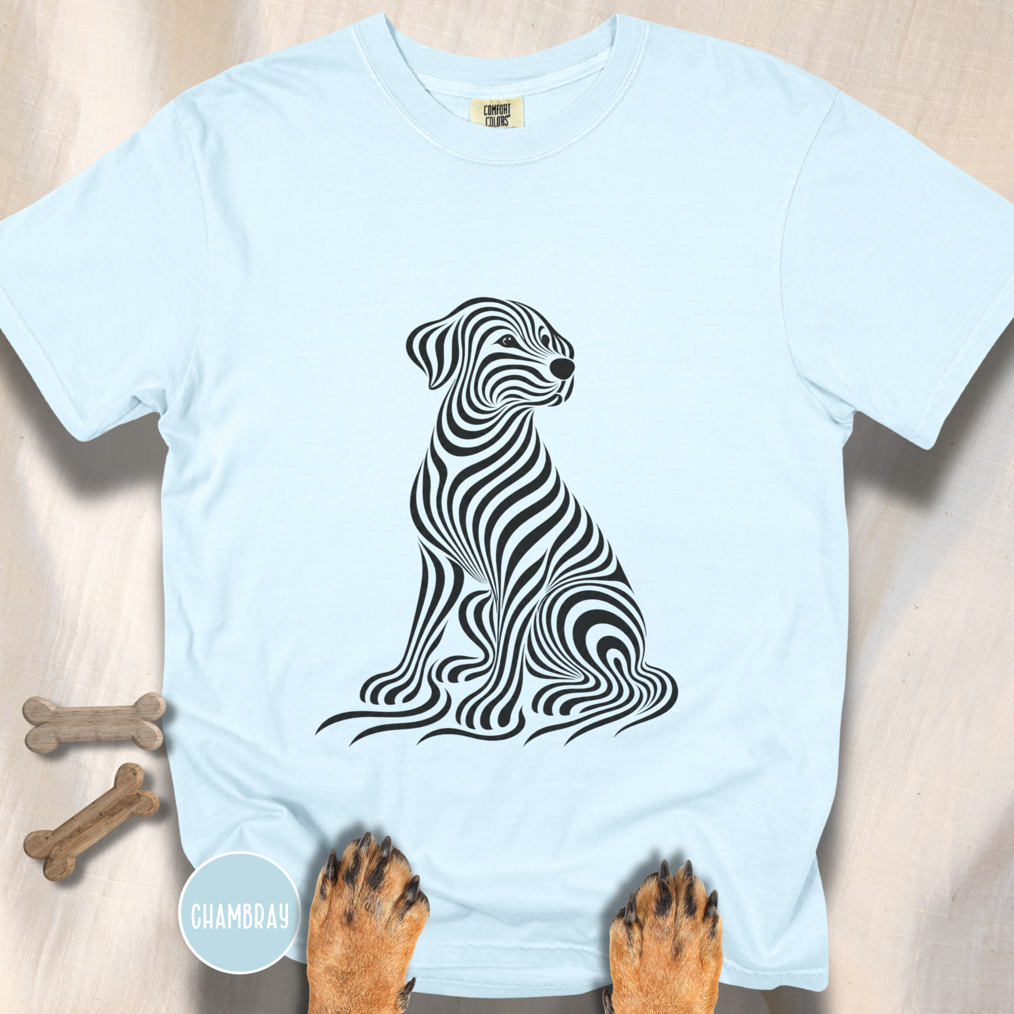 On My Wavelength Optical Art T-shirt