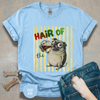 Hair of the Dog Pug with Beer T-shirt, Yellow stripes