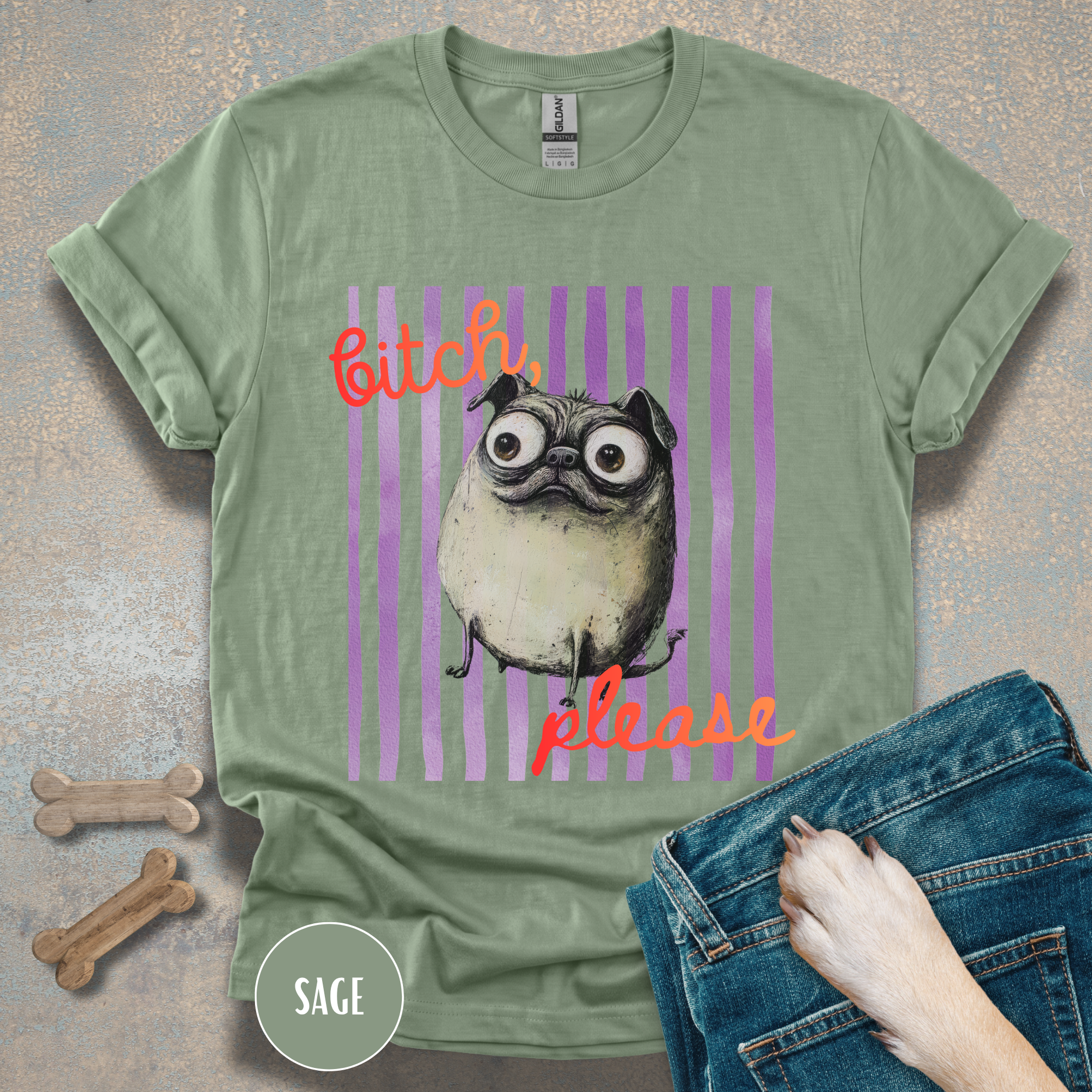 Funny Pug T-Shirt, Bitch Please Tee, My Pug is Judging You